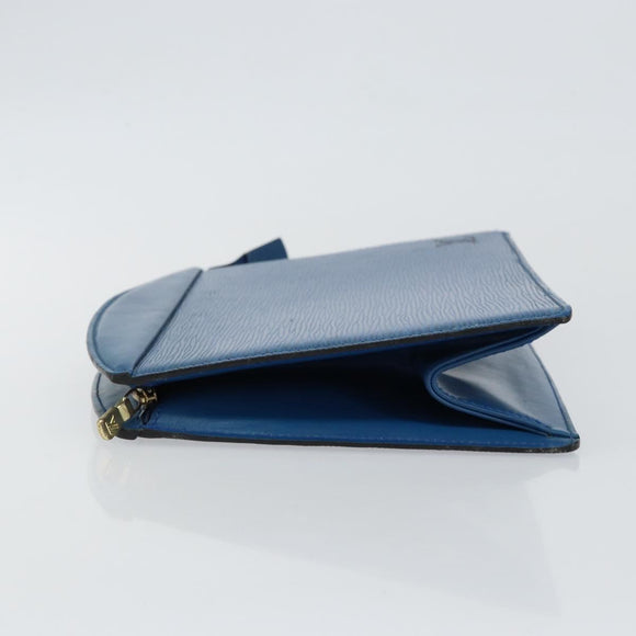 LOUIS VUITTON Epi Trousse Crete Pouch Blue M48405 LV Auth 146213