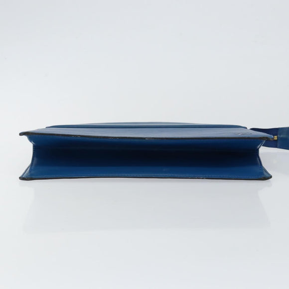 LOUIS VUITTON Epi Trousse Crete Pouch Blue M48405 LV Auth 146213