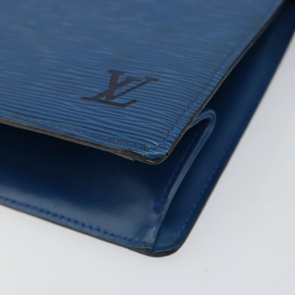LOUIS VUITTON Epi Trousse Crete Pouch Blue M48405 LV Auth 146213