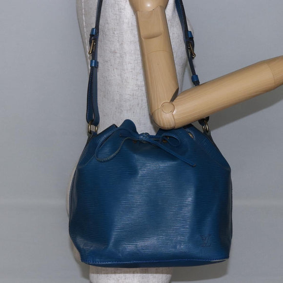 LOUIS VUITTON Epi Petit Noe Shoulder Bag Blue M44105 LV Auth 146215