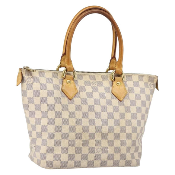 LOUIS VUITTON Damier Azur Saleya PM Tote Bag N51186 LV Auth 146221