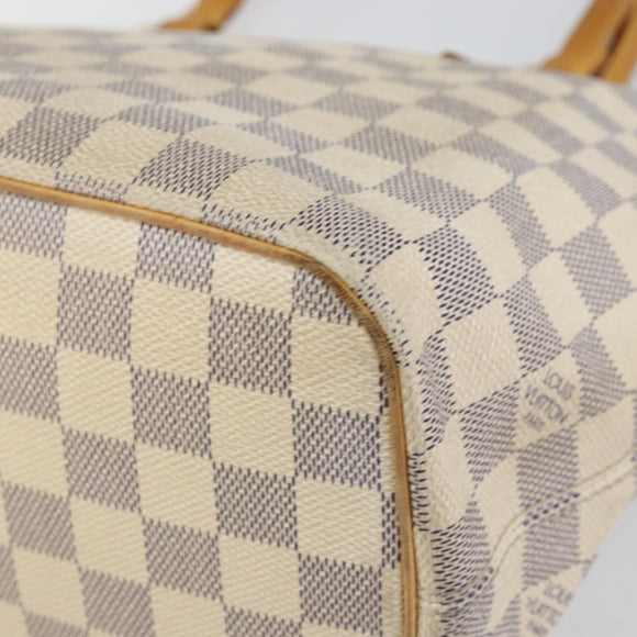 LOUIS VUITTON Damier Azur Saleya PM Tote Bag N51186 LV Auth 146221