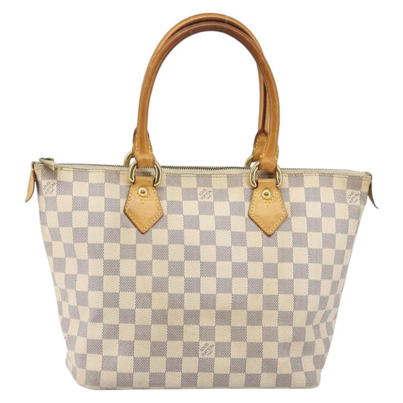 LOUIS VUITTON Damier Azur Saleya PM Tote Bag N51186 LV Auth 146221