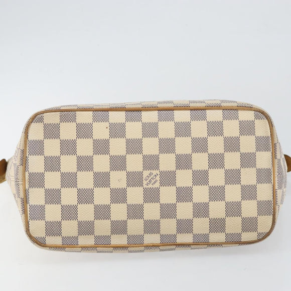 LOUIS VUITTON Damier Azur Saleya PM Tote Bag N51186 LV Auth 146221