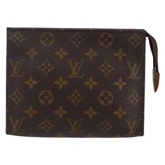 LOUIS VUITTON Monogram Poche Toilette 19 Pouch M47544 LV Auth 146227