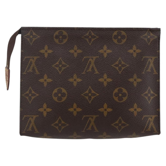 LOUIS VUITTON Monogram Poche Toilette 19 Pouch M47544 LV Auth 146227