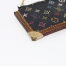 LOUIS VUITTON Multicolor Pochette Cles Coin Purse Black M13664 LV Auth 146244-14