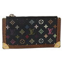 LOUIS VUITTON Multicolor Pochette Cles Coin Purse Black M13664 LV Auth 146244-13