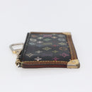 LOUIS VUITTON Multicolor Pochette Cles Coin Purse Black M13664 LV Auth 146244-4
