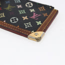 LOUIS VUITTON Multicolor Pochette Cles Coin Purse Black M13664 LV Auth 146244-8