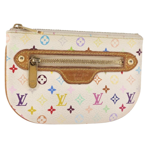 LOUIS VUITTON Monogram Multicolor Pochette MM Pouch White M60028 LV Auth 146245