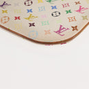 LOUIS VUITTON Monogram Multicolor Pochette MM Pouch White M60028 LV Auth 146245-11