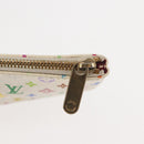 LOUIS VUITTON Monogram Multicolor Pochette MM Pouch White M60028 LV Auth 146245-12