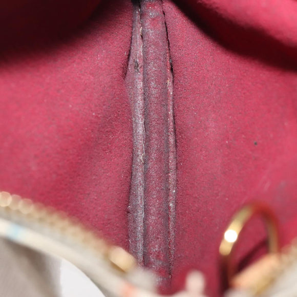 LOUIS VUITTON Monogram Multicolor Pochette MM Pouch White M60028 LV Auth 146245