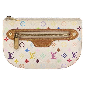 LOUIS VUITTON Monogram Multicolor Pochette MM Pouch White M60028 LV Auth 146245 - 0