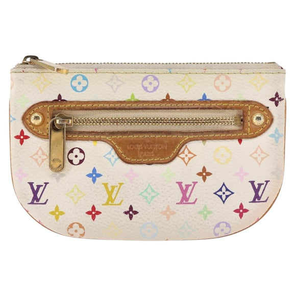 LOUIS VUITTON Monogram Multicolor Pochette MM Pouch White M60028 LV Auth 146245