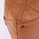 CHANEL Wild Stitch Matelasse Shoulder Bag Leather Brown CC Auth 146246-15