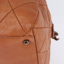 CHANEL Wild Stitch Matelasse Shoulder Bag Leather Brown CC Auth 146246-16