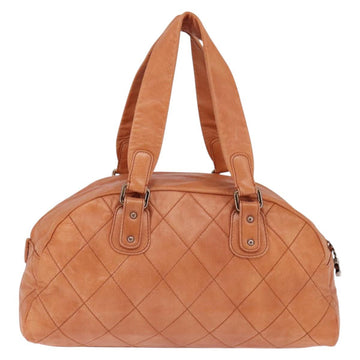 CHANEL Wild Stitch Matelasse Shoulder Bag Leather Brown CC Auth 146246 - 0