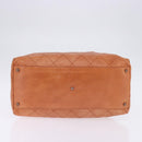CHANEL Wild Stitch Matelasse Shoulder Bag Leather Brown CC Auth 146246-5