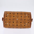 MCM Vicetos Logogram Hand Bag PVC 2way Brown Gold Auth 146250-5