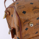 MCM Vicetos Logogram Hand Bag PVC 2way Brown Gold Auth 146250-10