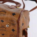MCM Vicetos Logogram Hand Bag PVC 2way Brown Gold Auth 146250-17