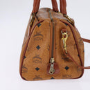 MCM Vicetos Logogram Hand Bag PVC 2way Brown Gold Auth 146250-4