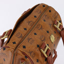 MCM Vicetos Logogram Hand Bag PVC 2way Brown Gold Auth 146250-6