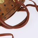 MCM Vicetos Logogram Hand Bag PVC 2way Brown Gold Auth 146250-7