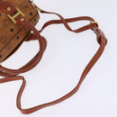 MCM Vicetos Logogram Hand Bag PVC 2way Brown Gold Auth 146250-9