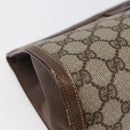 GUCCI GG Supreme Web Sherry Line Clutch Bag PVC Beige Red 156 01 033 Auth 146257-16