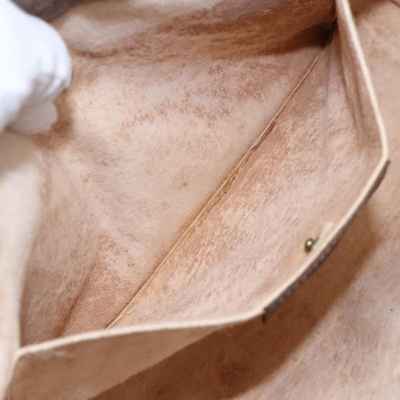 GUCCI GG Supreme Web Sherry Line Clutch Bag PVC Beige Red 156 01 033 Auth 146257