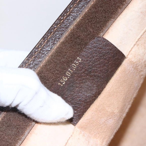 GUCCI GG Supreme Web Sherry Line Clutch Bag PVC Beige Red 156 01 033 Auth 146257