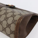 GUCCI GG Supreme Web Sherry Line Clutch Bag PVC Beige Red 156 01 033 Auth 146257-7