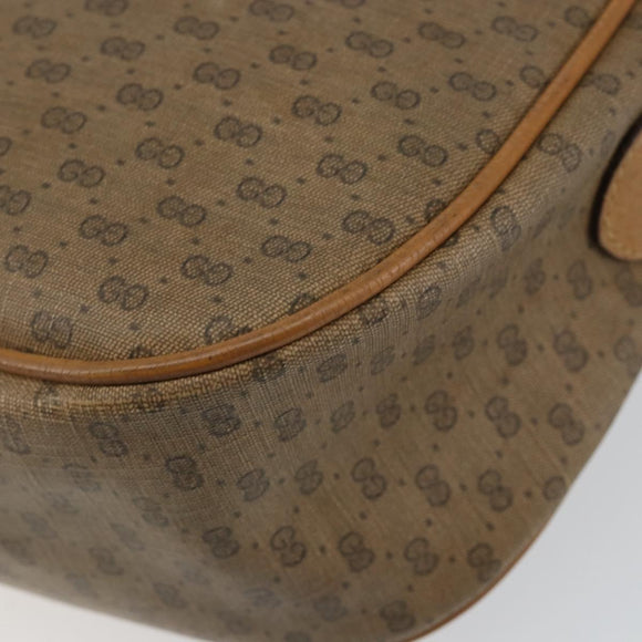 GUCCI Micro GG Supreme Web Sherry Line Bag PVC Beige Gold 89 02 032 Auth 146259