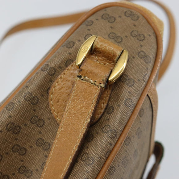 GUCCI Micro GG Supreme Web Sherry Line Bag PVC Beige Gold 89 02 032 Auth 146259