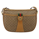 GUCCI Micro GG Supreme Web Sherry Line Bag PVC Beige Gold 89 02 032 Auth 146259-13
