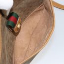 GUCCI Micro GG Supreme Web Sherry Line Bag PVC Beige Gold 89 02 032 Auth 146259-25