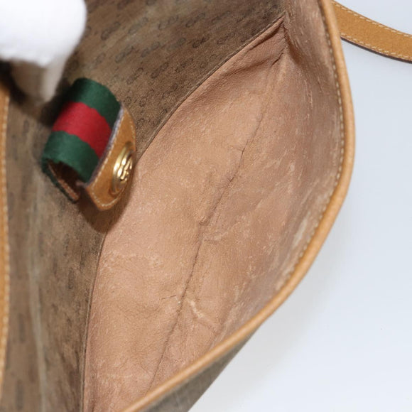 GUCCI Micro GG Supreme Web Sherry Line Bag PVC Beige Gold 89 02 032 Auth 146259