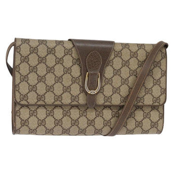 GUCCI GG Supreme Shoulder Bag PVC Beige Gold 94 02 050 Auth 146260