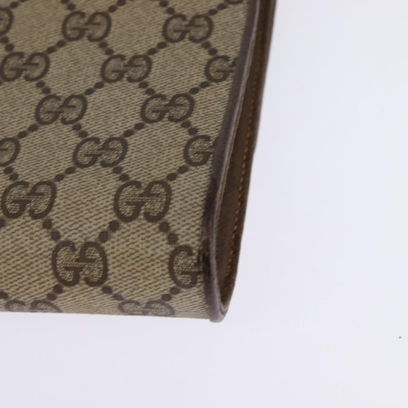 GUCCI GG Supreme Shoulder Bag PVC Beige Gold 94 02 050 Auth 146260