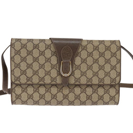 GUCCI GG Supreme Shoulder Bag PVC Beige Gold 94 02 050 Auth 146260 - 0