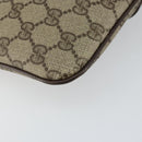 GUCCI GG Supreme Web Sherry Line Bag PVC Beige Gold 904 02 047 Auth 146261-16