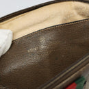 GUCCI GG Supreme Web Sherry Line Bag PVC Beige Gold 904 02 047 Auth 146261-12