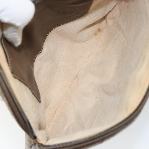 GUCCI GG Supreme Web Sherry Line Bag PVC Beige Gold 904 02 047 Auth 146261