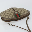 GUCCI GG Supreme Web Sherry Line Bag PVC Beige Gold 904 02 047 Auth 146261-6