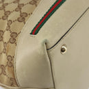 GUCCI GG Canvas Web Sherry Line Pretty Bag Beige Gold 257064 Auth 146262-17