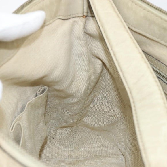 GUCCI GG Canvas Web Sherry Line Pretty Bag Beige Gold 257064 Auth 146262