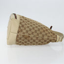 GUCCI GG Canvas Web Sherry Line Pretty Bag Beige Gold 257064 Auth 146262-3